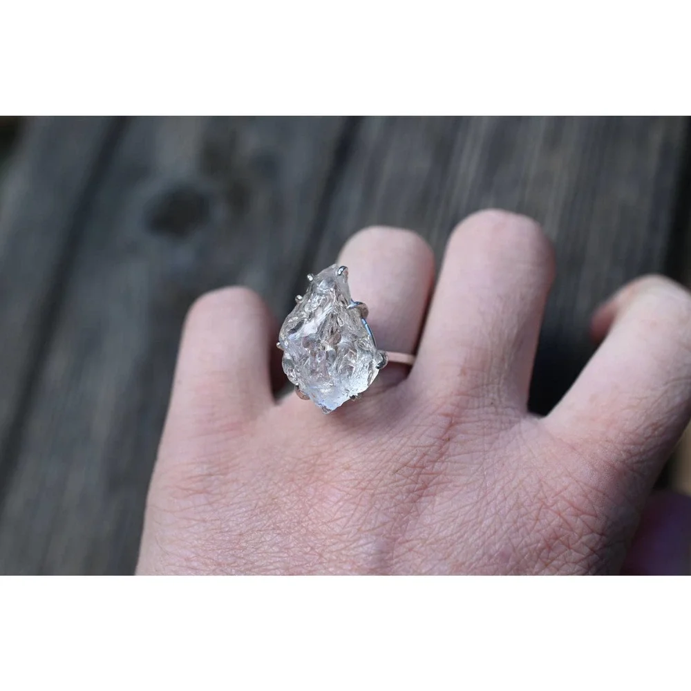 alternative raw diamond engagement ring raw crystal size 4 5 6 7 8 8 9 1… - Picture 2 of 6